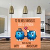 Cute Sapphire Anniversary Card for Dad & Step Mom -