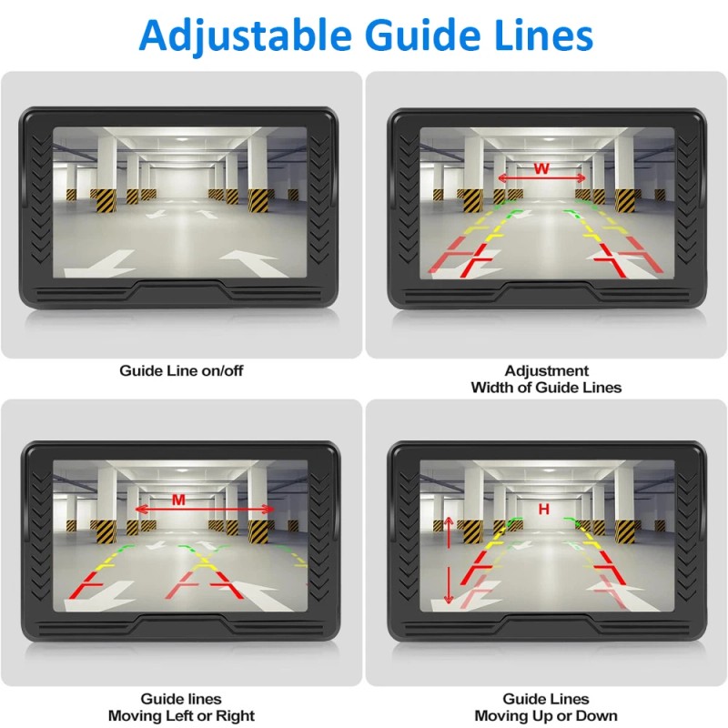 Yuanting 2.4G Wireless Car Backup Camera 5'' Reversing Kit HD