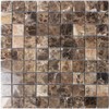 Pattern of Mosaic Tiles Marble Emprador Brown
