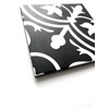 8 x 8 Flora Black White Reverso Porcelain Pattern Modern