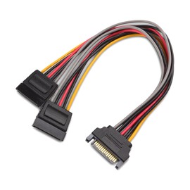 Cable Matters SATA Power Splitter 3 Pack 20cm SATA Power Splitter Cable SATA Power Cable Y-Shape 15 Pin