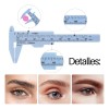 Kit Regla Vernier Hilo Entintado Cejas Plantillas Cepillo F