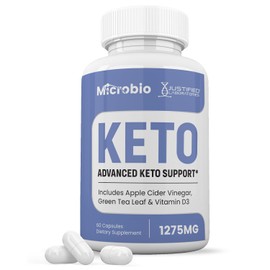 Microbio Keto ACV Pills 1275MG Keto Support Blend Capsule Alternative to Keto ACV Gummies Formulated with Apple Cider Vinegar Extra Virgin Olive Oil Powder Green Tea Leaf 60 Capsules