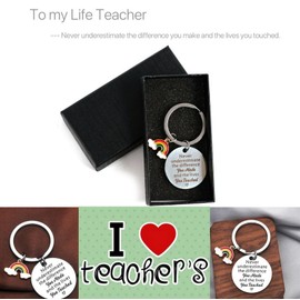 GYB Thank You Gift Keychain for Coworkers Team Appreciation Present, Best Friend, Christmas Birthday Gifts, Keyring for Thanksgiving Gifts for Mothers/Dad/Lovers Keychain (Teacher)