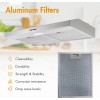 SNDOAS 30inch Under Cabinet Range Hood 230 CFM Stainless Steel