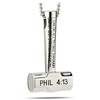 Shields of Strength Women's Stainless Steel Sledgehammer Pendant Necklace-Phil 4:13