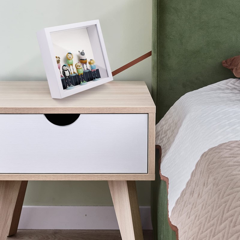 3D Shadow Box 8.8x8.8"(22.5x22.5 x6.5cm) Picture Frame Wooden Deep Box