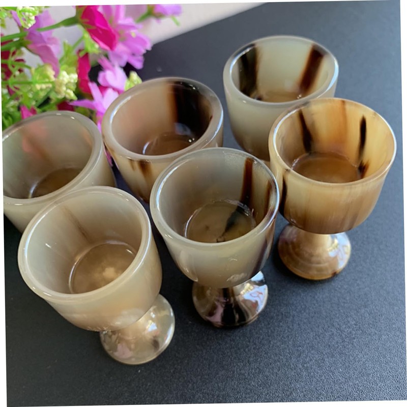 NOLITOY Ox Horn Goblet Drinking Cup Artistic Decor for Cosplay