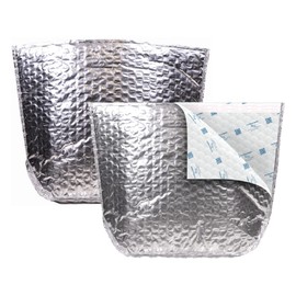 The Boxery Foil Insulated Box Bubble Liners for Shipping Perishables 6 x 6 x 6" – Pack of 100 Thermal Bubble Mailers for Cold & Hot Food – Reusable Foil Lined Shipping Bags
