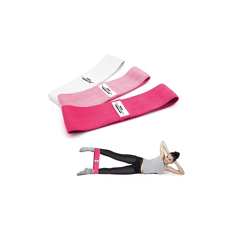 UNISEX Fabric Resistance Bands - 3 Set Non Slip Workout