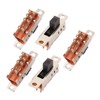 uxcell 5Pcs 3 Position 8P DPDT Panel Mount Micro Slide