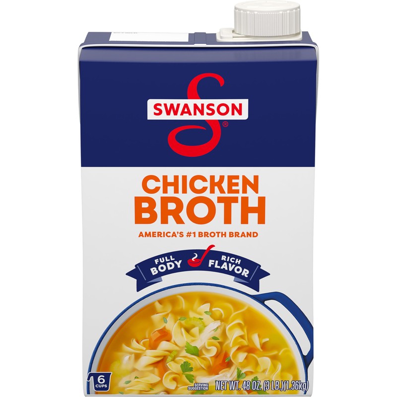 SWANSON S 100% Natural Chicken Broth, 48 oz Carton