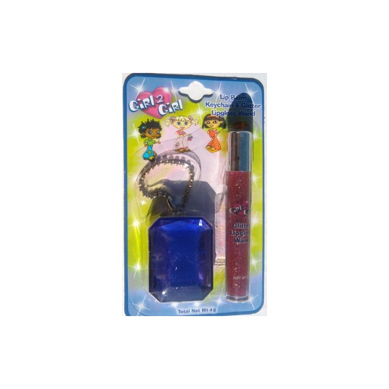 GIRL 2 GIRL KEYCHAIN JEWEL AND LIPGLOSS WAND