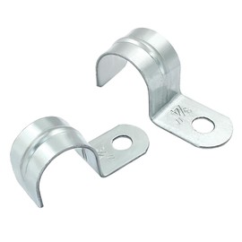 Biaungdo 30 Pcs M25 Rigid Pipe Strap, 1 Inch Zinc Plated Steel One Hole Strap Bracket Pipe Clamps Heavy Duty Conduit Clamps Tension Tube Clip Cable Clamp Hanger for Conduit, Pipe Fixing