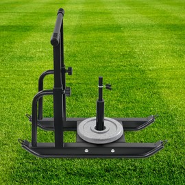 DYRABREST Fitness Sled with Adjustable Height, 440lbs Capacity Weight Sled Strength Training, Speed Agility Training Sled for Football, Home Gym, Outdoor Workout (Black)