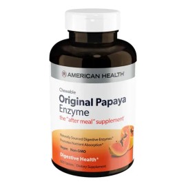 American Health Enzima De Papaya Salud Digestiva 600caps Sabor Sin Sabor                                                                              