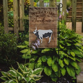Caroline's Treasures CK6768GF Hungarian Grey Steppe Cow Welcome Garden Flag Mailbox Flag Decorative Yard Flag Banner Outside Patio Artwork Yard Flower Beds, Garden Size, Multicolor