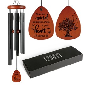 SteadStyle Memorial Gifts Wind Chimes - Sympathy Gifts for Loss of Loved One, Gifts for Who Loss of Dad, Mom, Brother, Friend, Sympathy Bereavement Gift Baskets Home Outdoor Garden Patio Decor (36 IN)