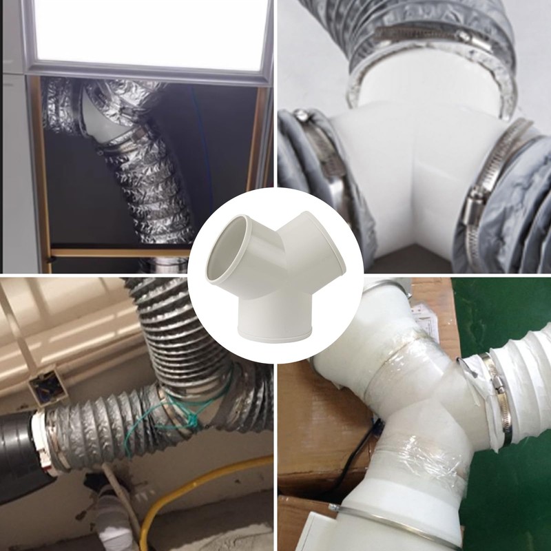 CABAX 3-Way Y Shape Plastic Duct Connector Splitter for Exhaust
