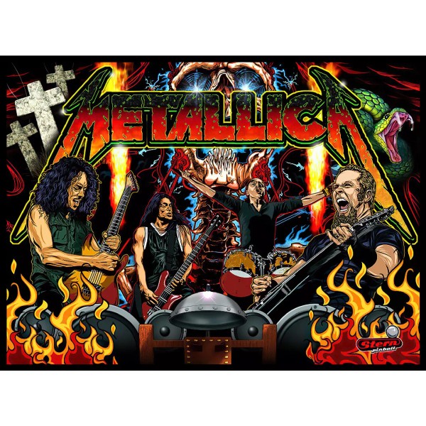 Stern METALLICA Pinball Machine Custom TRANSLITE #1 FITS DMD Stern