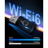 Ruizi WiFi 6 USB WLAN Stick Bluetooth Adapter for PC,