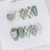 Oreo checkerboard handmade nail tip - Coffin Egg /