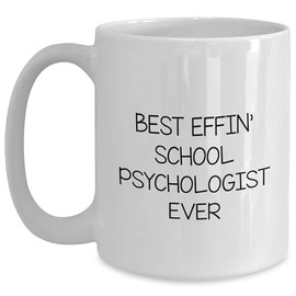AddictiveDesignsCo Funny School Psychologist EverWhite Coffee MugGifts for School Psychologists from Friends and Family at Christmas