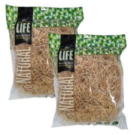 Quality Growers The Habitat Life - Natural Fine Cut Excelsior - for Birds, Hamsters, Gerbils, Rats & Other Small Mammals - Soft & Absorbent - Wood Fiber - Dye-Free & Safe - Medium - 2 Pack