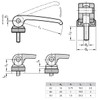 Ganter Normelemente Eccentric clamp with screw, 927-63-M6-20-A-B, handle length l1: