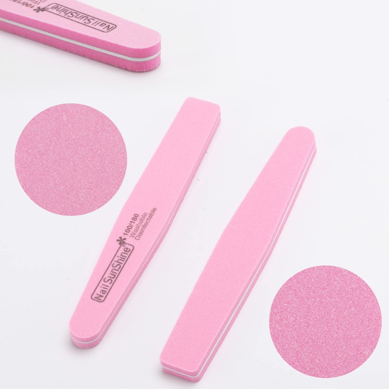 35 Count 100/180 Grits Nail Files and Buffers Professional Emery