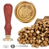 Yoption Letter Wax Seal Kit, Vintage Initial Alphabet S with