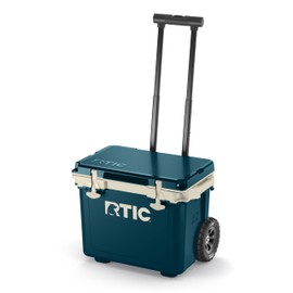 RTIC 22 QT Ultra-Light Wheeled Cooler with Handle, Hard Insulated Portable Ice Chest Box for Beach, Drink, Beverage, Camping, Picnic, Fishing, Boat, Barbecue, Marine/Canvas