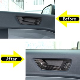 Unbranded Carbon fiber ABS Inner Door Open Handle Cover Trim For Ford Maverick 2022-2024