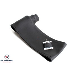 Richmond Auto Upholstery - Leather Steering Wheel Cover, Black (Compatible with 1996 Ford Bronco XLT)