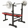 OppsDecor Weight Bench Press with Squat Rack Adjustable Folding Multi-Function