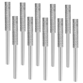 Jiozermi 12 Pcs 3/16 Inch Diamond Chainsaw Sharpener & Grinding Stone, Silver Accessories for Electric Diamond Sharpening Wheel, 4.8mm