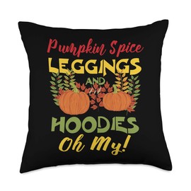 Happy Fall Autumn Lover October November Season Pumpkin Spice Warm Clothes Autumn Lover Thanksgiving Holiday Throw Pillow, 18x18, Multicolor