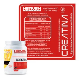 Creatina Monohidratada Heaven de 1 Kg Sabor Naranja en Polvo