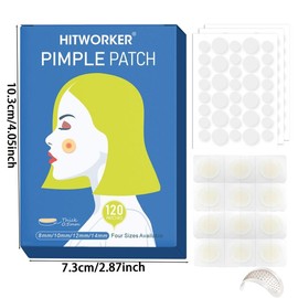 Hitworker Pimple Patch, 120pcs/box Hydrocolloid Acne Cover Sticker, Facial Skin Care Accessories for All Skin Types