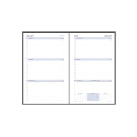 Collins 2025 Week to View Desk Organiser Refill (DK1700) - compatible with seven hole organisers - (216 x 140mm)