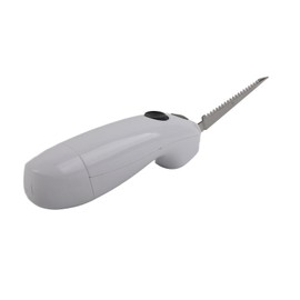 RASTKY Cordless Electric Kitchen Tool Lightweight Ergonomic Handle Stainless Steel Vane/Wing for Easy Meat Carving White 21 X 5 X 5cm