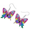 LONYOO Floral Butterfly Earrings Dangle Acrylic Cute Insects Charms Spring