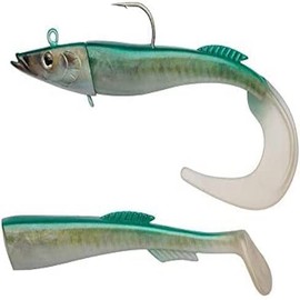 Berkley PowerBait Power Sandeel, Fishing Hook, Soft Lures, Paddle Tail & Curl Tail Supplied Sea Fishing, Cod, Unisex, Real Sandeel, 160g | 210mm