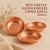 Gemejutor Copper Hammered Decorative Bowls, Set of 3, 11.4cm Versatile