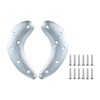 HARFINGTON 2Pcs Metal Heel Plates Heel Guard Repair Pad Moon