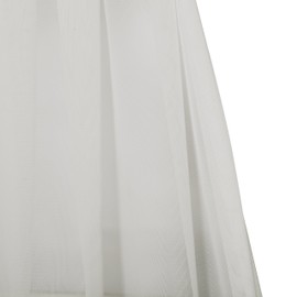 Aquazolax Glass Door Panel Window Curtain Elegant Solid W54 x L40 Rod Pocket Sheer Curtain for French Door with Bonus Tieback - 1 Pair, Grey