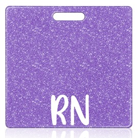 HJZHII RN Badge Buddy Card, Nursing Glitter Nurse Badge Buddy Horizontal