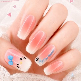 Lovely Cat Handmade Nail Tips - Water Drops / 러블리 캣 수제네일팁 - 물방울