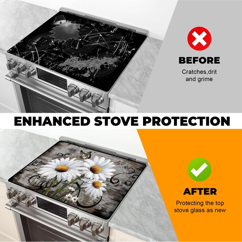 Silicone Glass Stove Top Cover- Mat for Electric Stove Protector