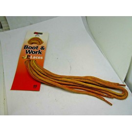 JOBSITE 54016 Yellow brown heavy duty round hiking work boot shoe lace 5-6 Pairs  Eyelet